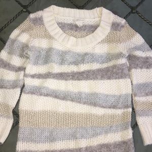 Club Monaco wool & metallic striped sweater